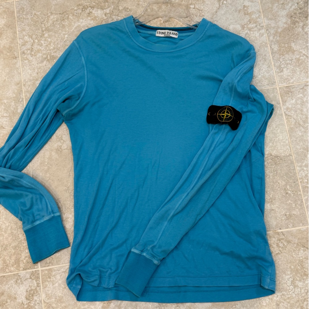 Stone Island Blue Long Sleeve Shirt M